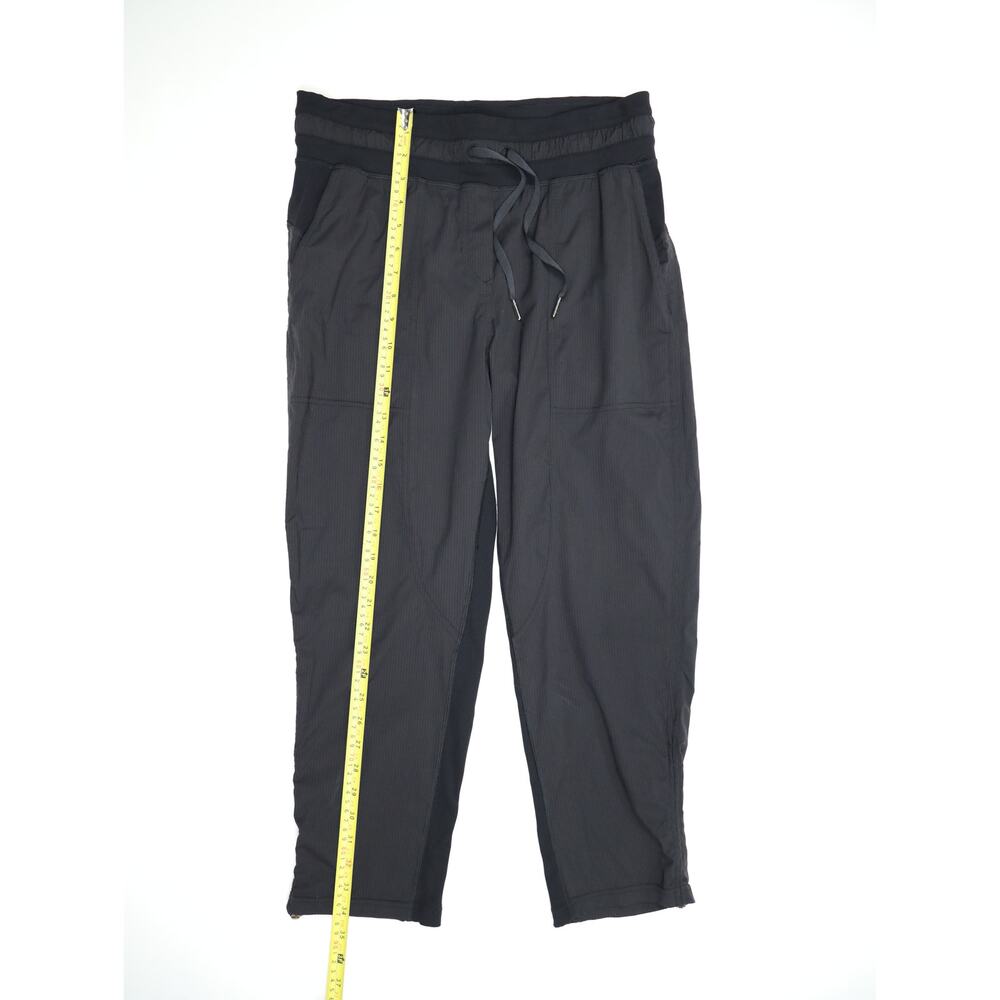 Lululemon Black Woven Jogger Pants 8 Adjustable Hem Minimalist Athleisure Travel - Picture 8 of 12